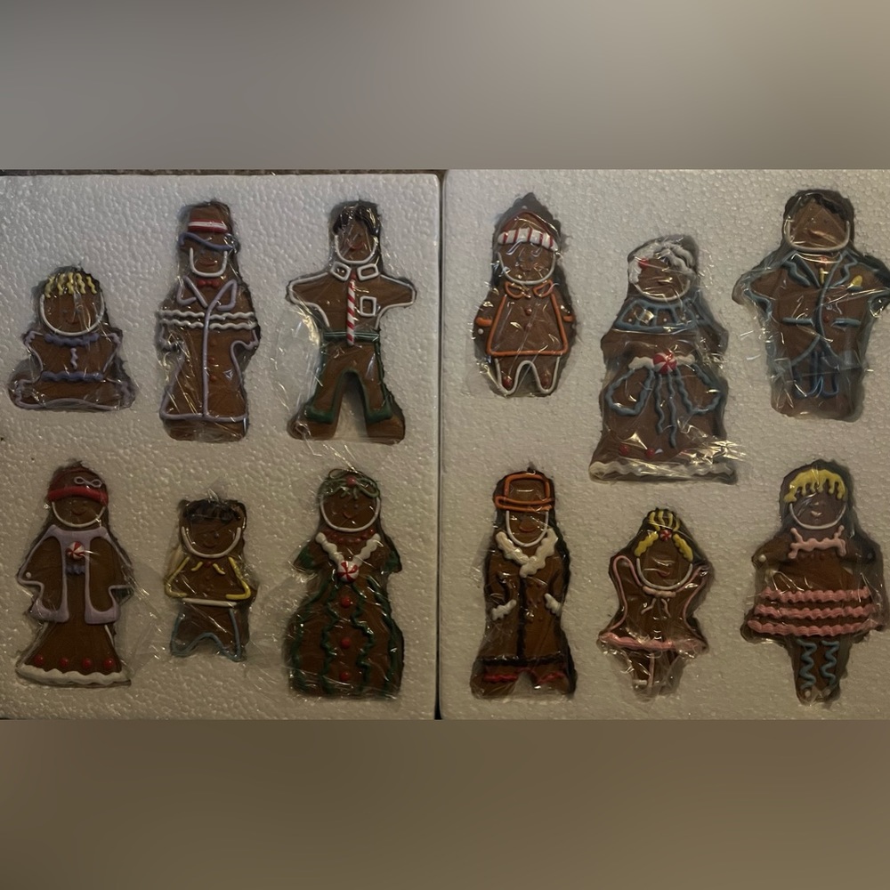 Brand New Lot of 12 Echoes Simply Gingerbread Men Ornaments Set Christmas Tree